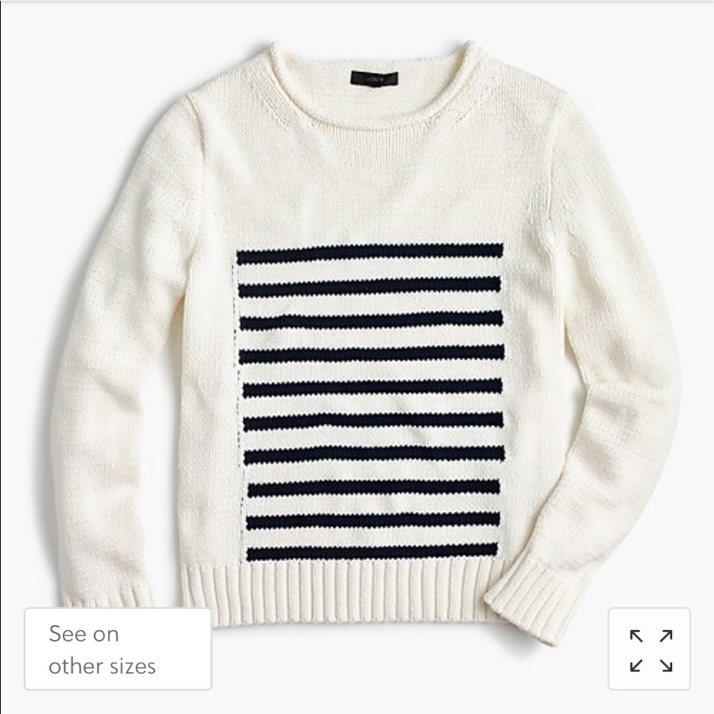 1989 striped roll neck sweater